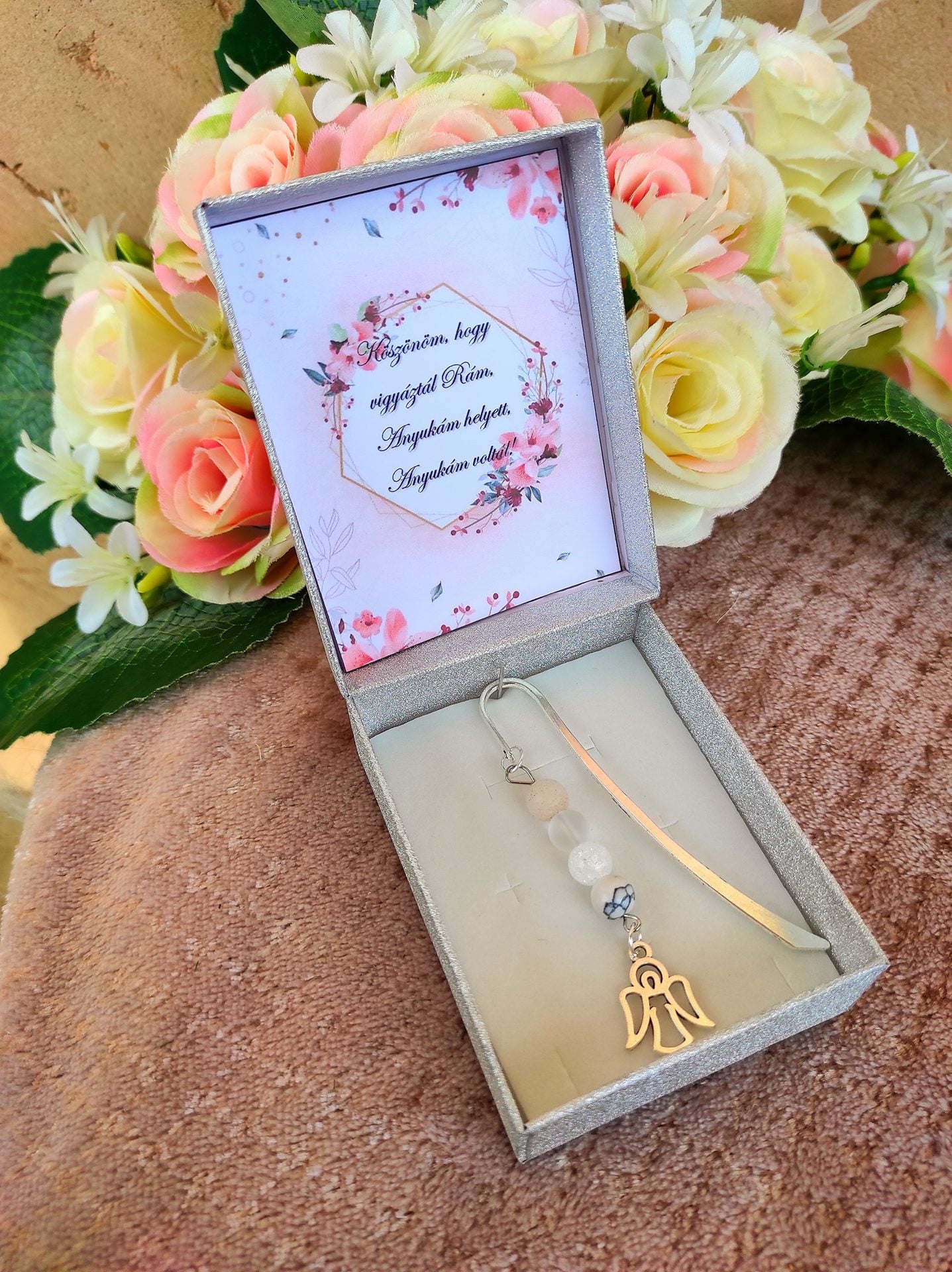 Óvónéni ajándék angyalos könyvjelző